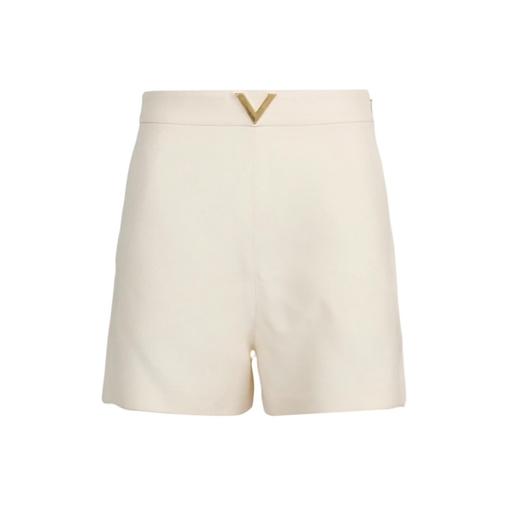 Valentina High Waist Cream Women's Shorts